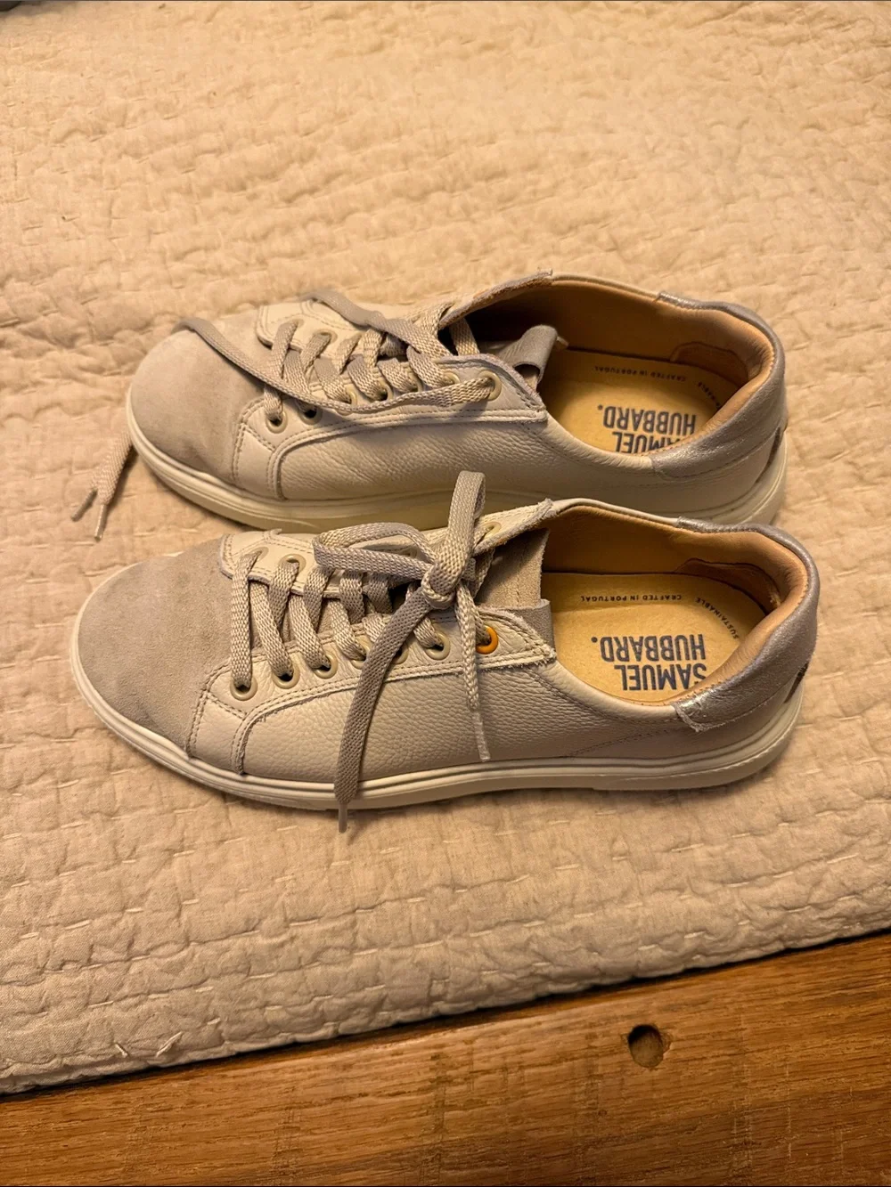 Samuel Hubbard Women's Light Gray Casual Lace-Up Sneakers
